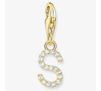 Thomas Sabo Gold Plated Cubic Zirconia Letter S Charm 1982-414-14 Gold One Size