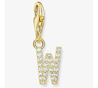 THOMAS SABO Gold Plated Cubic Zirconia Letter W Charm 1986-414-14