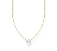 Thomas Sabo Large zirconia pendant: elegant, versatile, silver, gold-plated, Gold, Women Gold