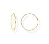 THOMAS SABO Women Gold-plated medium hoop earrings 925 Sterling Silver, 18K Yellow Gold Plating CR728-413-39