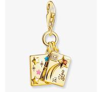 Thomas Sabo Charm Pendant 925 Sterling Silver, 18k Yellow Gold Plating, Cold Enamel