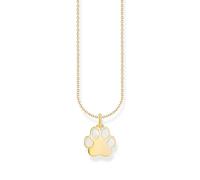 Thomas Sabo Gold Plated Silver Paw Pendant Chain KE2266-427-14, One Size, Sterling Silver, Not a Gemstone, one size, Sterling Silver, No Gemstone