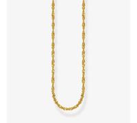 THOMAS SABO Gold Plated Singaporean 45cm Twist Curb Chain KE2284-413-39-L45v