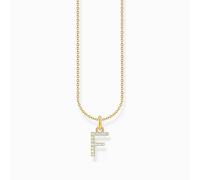Thomas Sabo Gold Plated Sterling Silver Letter F Necklace
