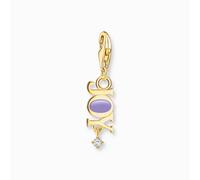 Thomas Sabo Gold Tone Joy with CZ & Purple Enamel Charm 2.6 x 0.6cm