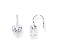 Thomas Sabo 925 Sterling Silver White Cubic Zirconia Heart Dangle Earrings H2288-051-14 One Size Fits All Sterling Silver, one size, Sterling Silver, Cubic Zirconia