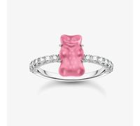 Thomas Sabo Sterling Silver Sterling Silver HARIBO Zirconia Pink Goldbears Ring TR2459-052-9 - Size 54 - Sterling Silver / Glass / Zirconia