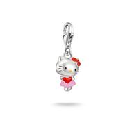 Thomas Sabo Hello Kitty Charm heart - Original Premium Alloy Fine Silver Plated, Cold Enamel