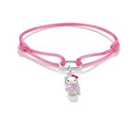 Thomas Sabo Hello Kitty Textile bracelet pink mit Charm - Connect Premium Alloy Fine Silver Plated, Cold Enamel, Textile