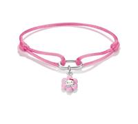 Thomas Sabo Hello Kitty Textile bracelet pink mit Charm - Connect Premium Alloy Fine Silver Plated, Cold Enamel, Textile