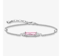 THOMAS SABO Heritage Silver & Pink Octagon Cubic Zirconia Bracelet A2018-051-9-L19V