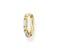 THOMAS SABO Hoop earring white stones gold 925 Sterling Silver, 18k Yellow Gold Plating