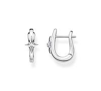 THOMAS SABO Hoop earrings star silver 925 Sterling Silver, Blackened