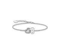 Thomas Sabo Silver bracelet with intertwined hearts pendant 925 Sterling Silver
