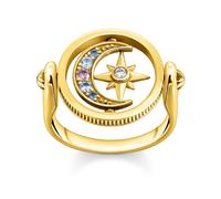 Thomas Sabo Jewelry Women's Ring Royalty Star & Moon Gold TR2377-959-7