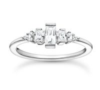 Thomas Sabo Jewelry Women's Ring Vintage Silver White Stones TR2347-051-14