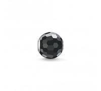 Thomas Sabo Karma Beads Silver Black Obsidian Stone Faceted