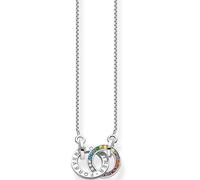THOMAS SABO Together Sterling Silver Interlocking Rainbow Necklace KE1488-318-7-L55V