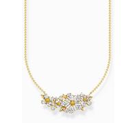 Thomas Sabo Sterling Silver Sterling Silver Gold Plated Lovely Daisy Necklace KE2085-414-4 - - Sterling Silver / 18ct Gold Plated / Zirconia