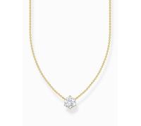 Thomas Sabo KE2210-414-14-L45V Gold-plated chain w. white zirconia pendant