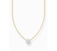 Thomas Sabo KE2210-414-14-L45V Gold-plated chain w. white zirconia pendant
