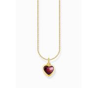 Thomas Sabo KE2268-414-10-L45V Gold-plated chain w. dark red heart pendant