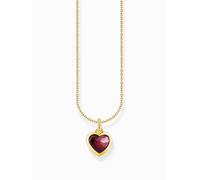 Thomas Sabo KE2268-414-10-L45V Gold-plated chain w. dark red heart pendant