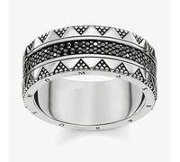 THOMAS SABO Ladies Black Beaded Ring TR2107-643-11-58