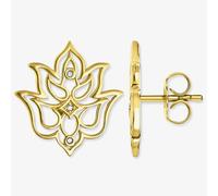 THOMAS SABO Ladies Gold Plated Diamond Lotus Flower Ornamentation Earrings D_H0007-924-39