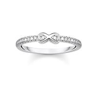 Thomas Sabo Charm Club Charming Silver Zirconia Infinity Ring TR2322-051-14 - Exclusive Design | - Size 50 - Sterling Silver