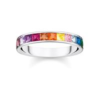 Sterling Silver Colourful Stones Ring TR2403-477-7 / Size 52