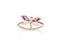 Thomas Sabo Ladies Rose Gold Plated Silver Cubic Zirconia Statement Ring - TR2349-321-7-58