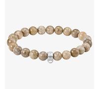 THOMAS SABO Ladies Silver Daisy Jasper Bead Bracelet X0293-014-16-L19