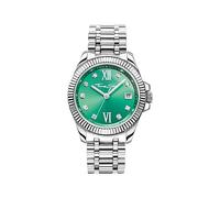 Divine Green Dial Silver-Coloured Watch WA0404-201-211