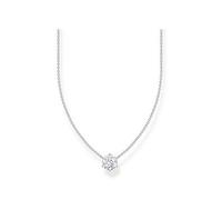 Thomas Sabo Large zirconia pendant necklace: elegant, versatile silver, Silver, Women Ilver