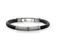 THOMAS SABO LB41-019-11-S Men's Bracelet with Cross Motif Black Leather 17.5 cm