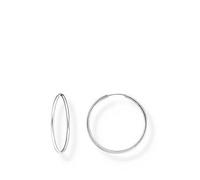THOMAS SABO Women Silver medium hoop earrings 925 Sterling Silver CR728-001-21