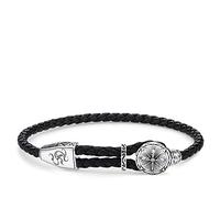 Thomas Sabo Men Bracelet Compass Leather 925 Sterling Silver A1860-682-11-L25v