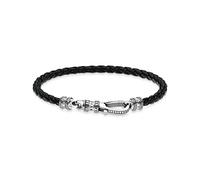 Thomas Sabo Men Bracelet Leather Clasp 925 Sterling Silver A1931-682-11