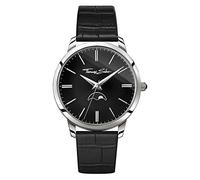Thomas Sabo Men’s Watch Rebel Spirit Moonphase Stainless Steel; Leather Black Alligator-Print Leather Strap