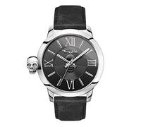 Thomas Sabo Men Watch Rebel With Karma Skull Analogue Quartz Edelstahl Leder WA0296-218-203-46 MM