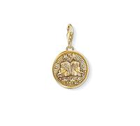 Thomas Sabo Men Women Charm Pendant Zodiac Sign Gemini Charm Club 925 Sterling silver 18k yellow gold plating 1654-414-39