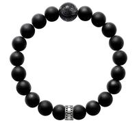 Thomas Sabo Men's Matte Black Beaded 7" Bracelet