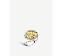 Thomas Sabo Mens Thomas Sabo Faith, Love, Hope 18ct Yellow-Gold Plated Silver Signet Ring Yellow Gold