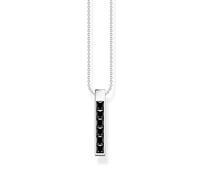 Thomas Sabo Women Necklace Black Stones, Silver 925 Sterling Silver, Blackened KE2113-643-11