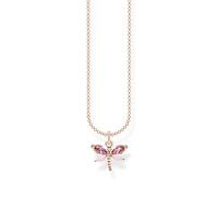 Thomas Sabo Necklace dragonfly with stones rose gold 925 Sterling Silver, 18k Rose Gold Plating