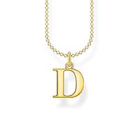 Thomas Sabo Necklace letter D gold 925 Sterling Silver, 18k Yellow Gold Plating