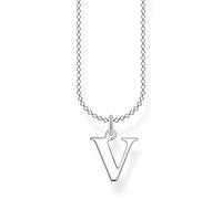 Thomas Sabo Charm Club Charming Silver Letter V Necklace KE2031-001-21-L45v - Exclusive Design | - Sterling Silver