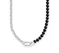 Thomas Sabo Necklace onyx bead 925 Sterling Silver, Blackened