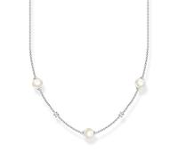 Thomas Sabo Charm Club Charming Sterling Silver Delicate Pearl Necklace KE2120-167-14-L45V - - Sterling Silver / Pearl / Zirconia
